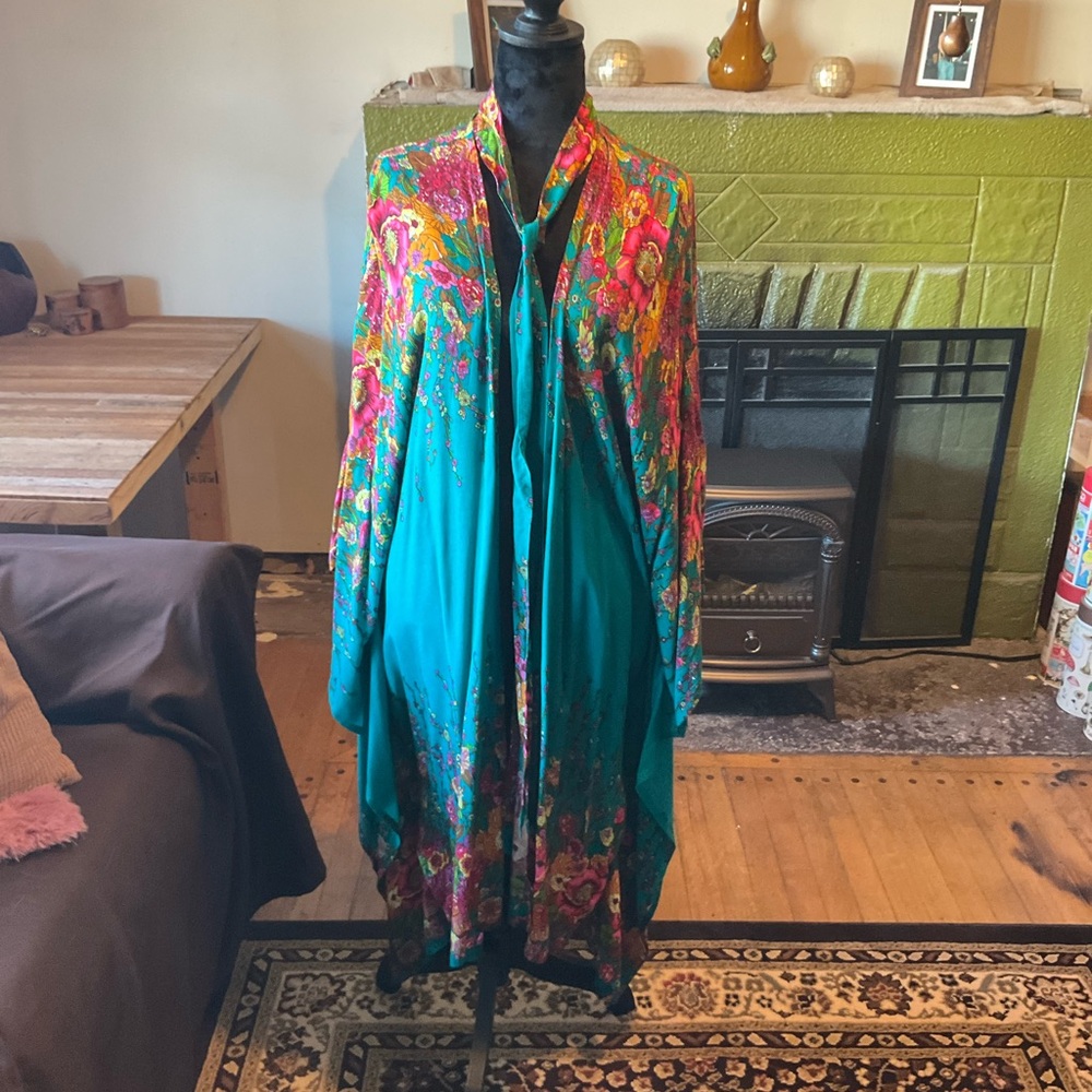 Vibrant Custom Floral Kimono